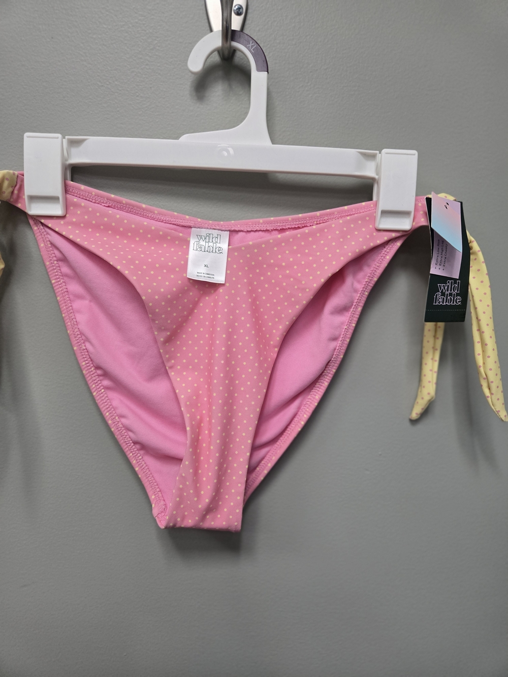 Wild Fable Pink Polka Dot Women's Bikini Bottom XL